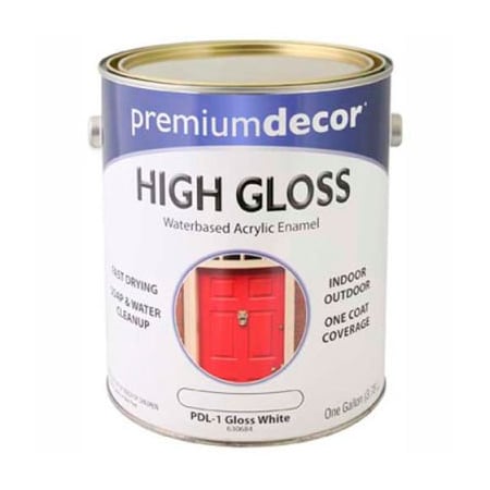 General Paint Interior/Exterior Paint, Gloss, White, 1 gal 630684